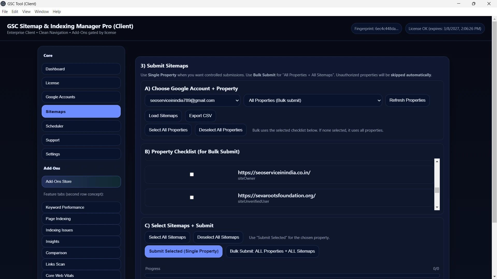 Bulk Export Search Console Data Tool